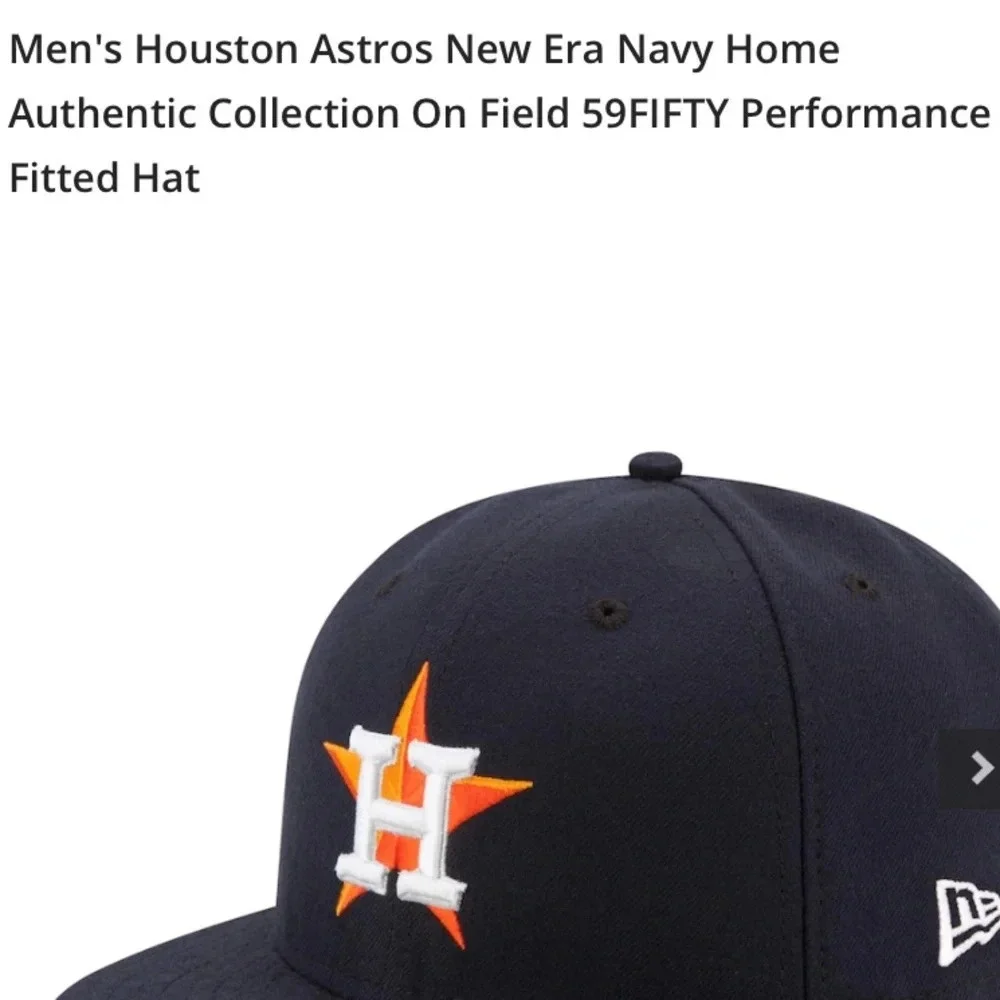 Mens Houston Astro’s New Era Authentic Collection On Field 59Fifty fitted hat